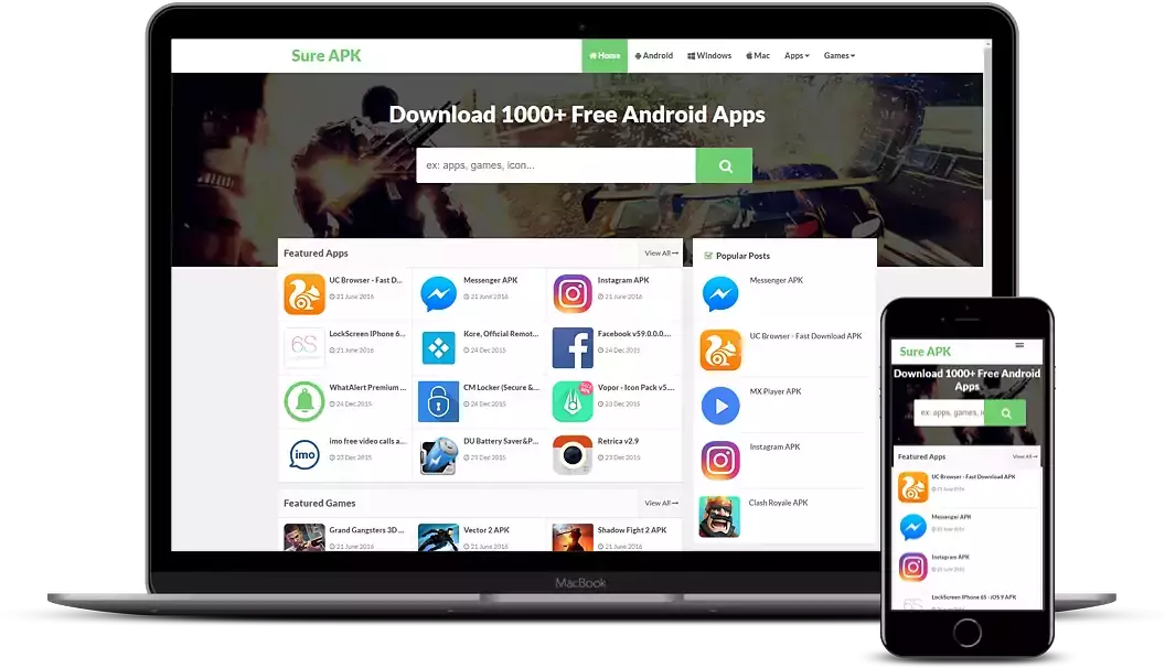Sureapk Premium Blogger Template Free Download