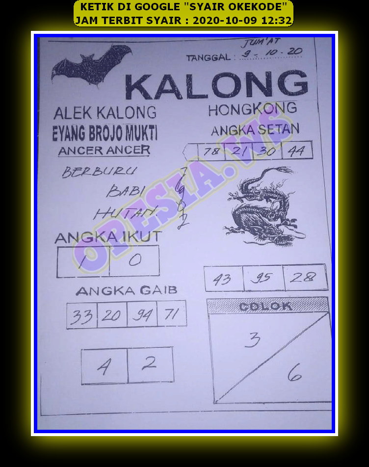 1 New Message Kode Syair Hongkong 9 Oktober 2020 Forum Syair Togel Hongkong Singapura Sydney