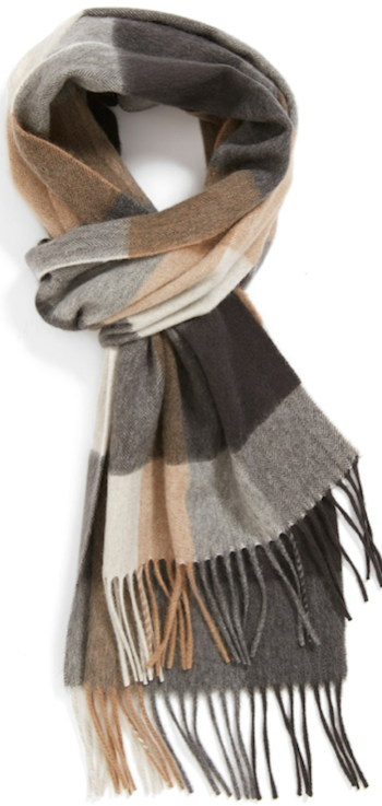 Nordstrom Buffalo Plaid Cashmere Scarf