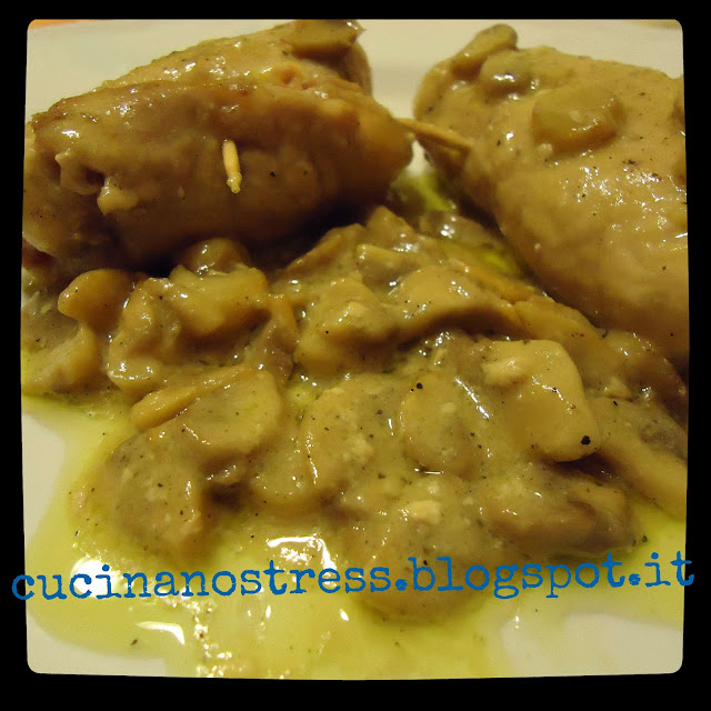 Cucinanostress INVOLTINI DI ARISTA CON PROSCIUTTO COTTO MOZZARELLA E PHILADELPHIA