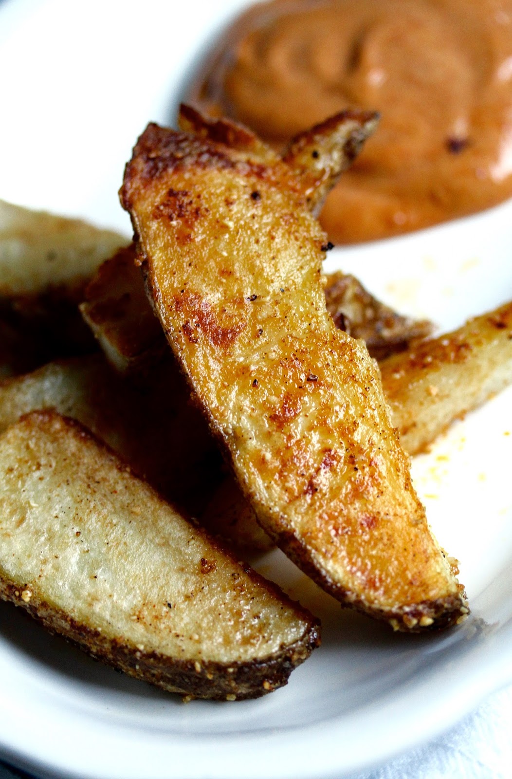 Smith's Vegan Kitchen Oven Baked Potatoes with Smoky Vegan Mayo Dipping Sauce