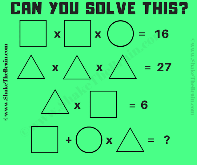 Math Picture Puzzle | Algebra Problem for School Students