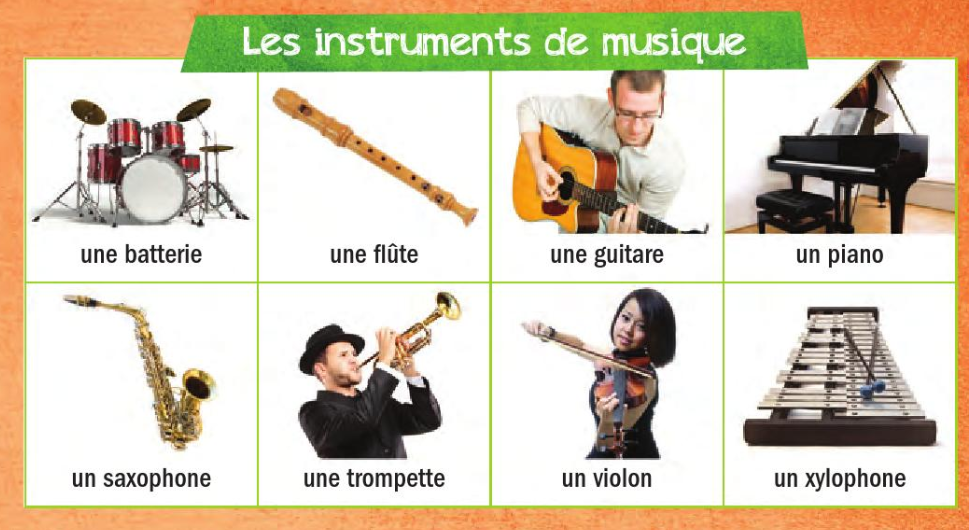 FLE en ESO: Vocabulaire , les instruments de musique : activités