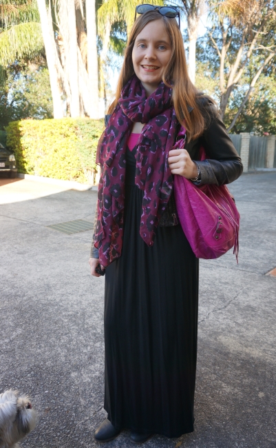 maxi dress with stole