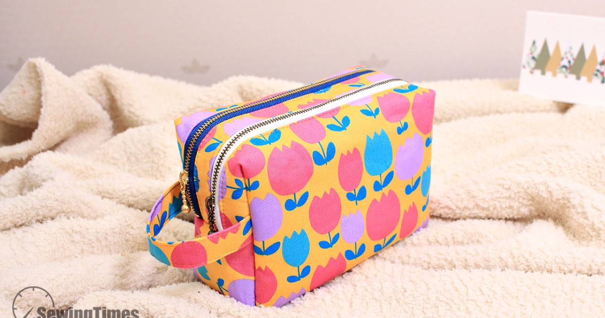 DIY DOUBLE ZIPPER POUCH BAG
