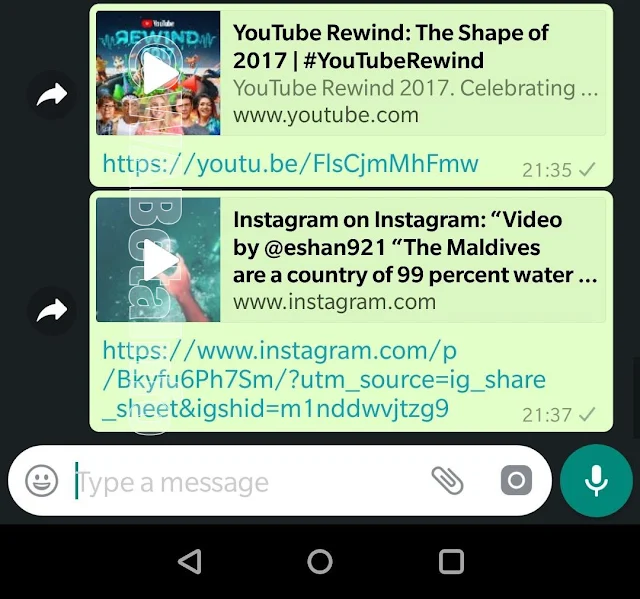 YouTube videos can now play directly inside your WhatsApp chats so you no longer have to switch between apps