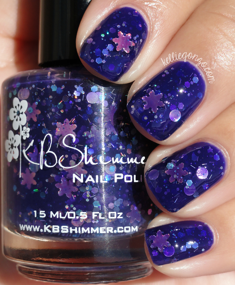 KellieGonzo: KBShimmer Snow Flaking Way! Swatch & Review