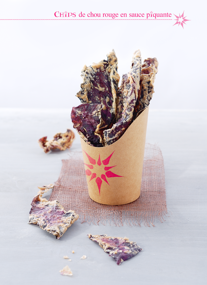 My Sweet Faery Chips de chou rouge en sauce piquante Raw spicy red