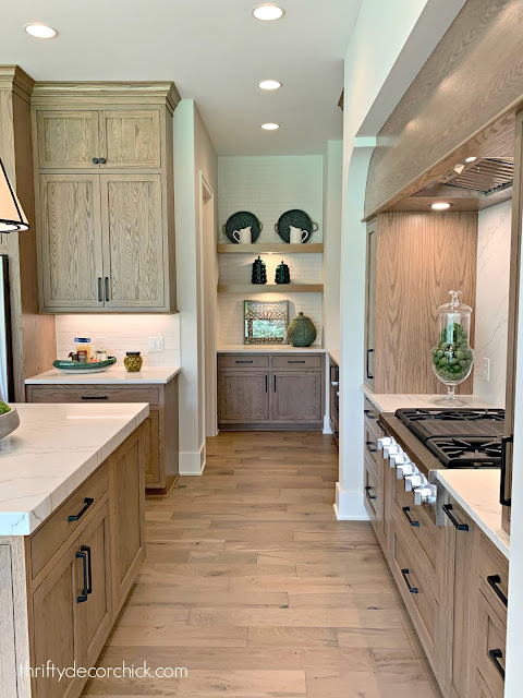 Light gray wood cabinets kitchen 