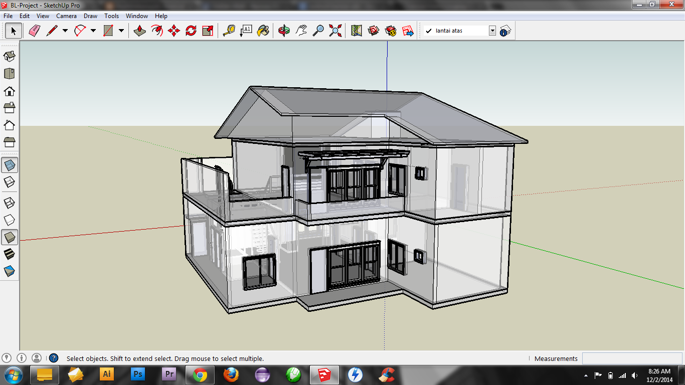 Belajar Menggambar Rumah 3D Dg SketchUp Rizal Robiansyah