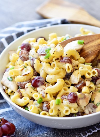 POPPY SEED CHOOK AND GRAPE PASTA SALAD