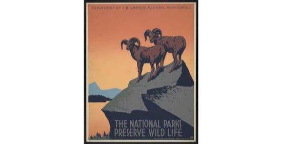Póster promocional del servicio de Parques Naturales. 1936-39. Póster promocional del servicio de Parques Naturales. 1936-39.