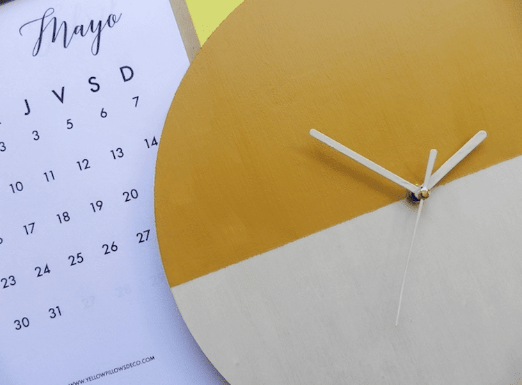diy reloj de pared