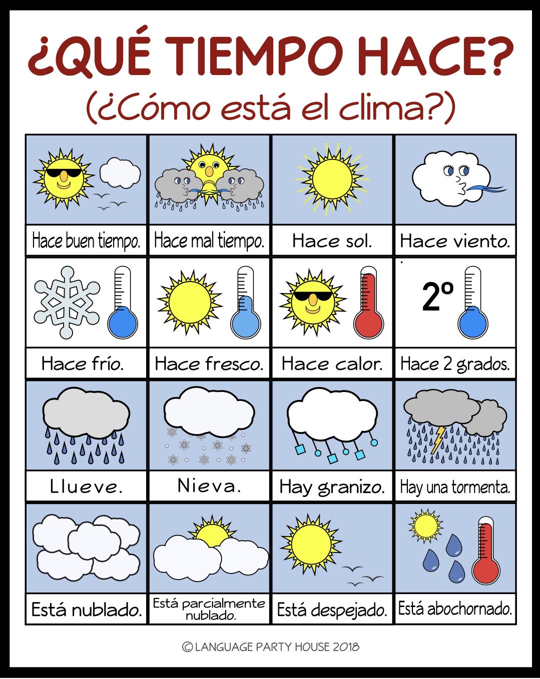 Free Printable Spanish Weather Worksheets