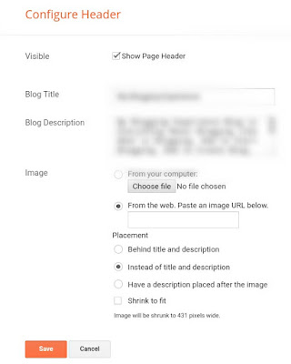 Header - How to Set Logo in Blogger