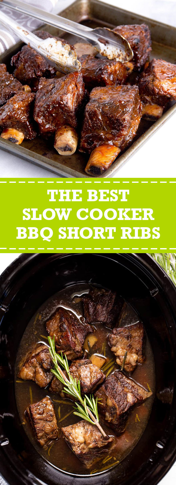 The Best Slow Cooker BBQ Short Ribs FOOD RECIPES