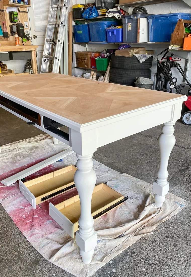 how to make over desk with paint, diy desk makeover, painted desk diy makeover
