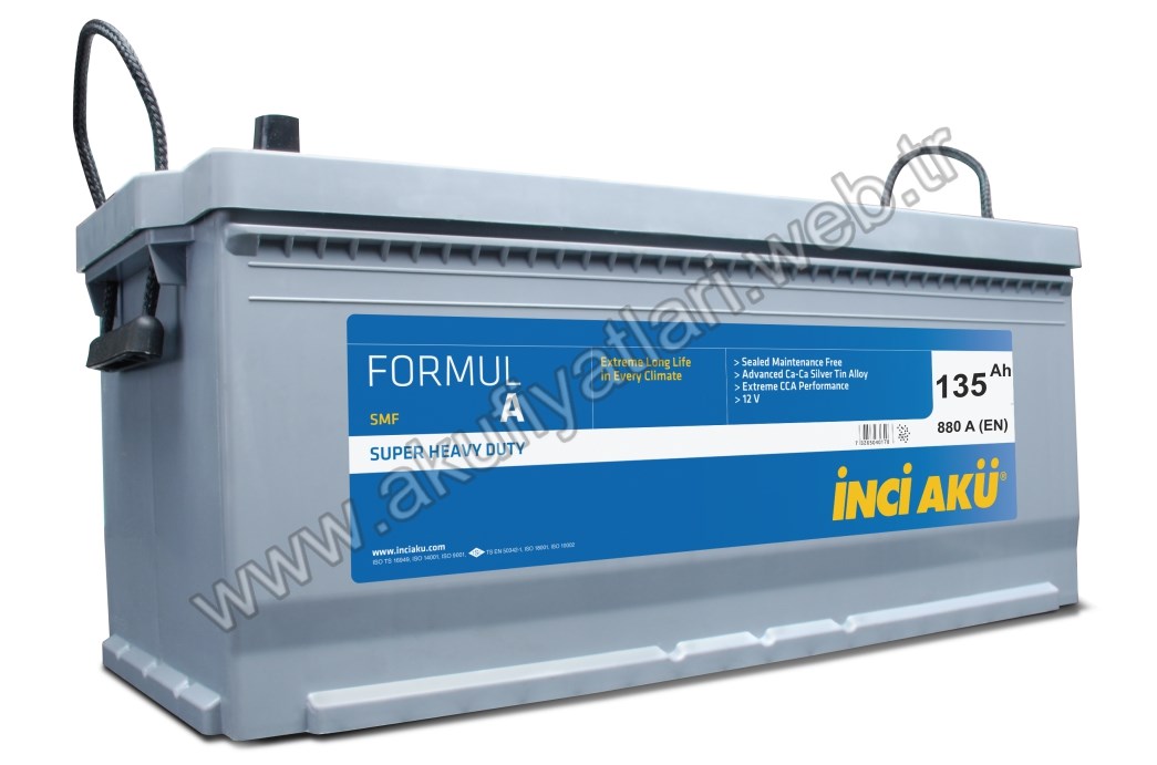 Aku Fiyatlari Inci 135 Amper Tam Kapali Formul A