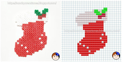 Bota navideña en Hama Beads