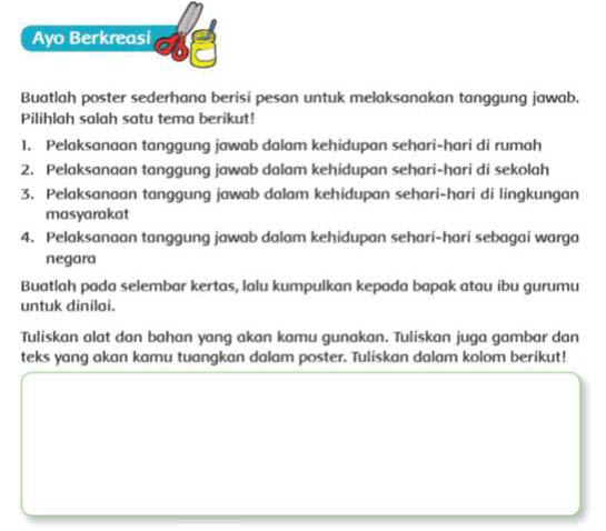 Poster Sederhana Berisi Pesan Untuk Melaksanakan Tanggung Jawab Semua Tentang Informasi Poster