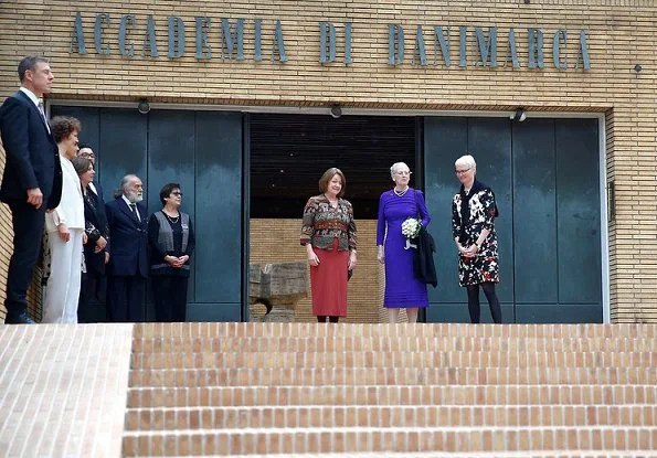 Queen Margrethe II of Denmark visited the Danish Institute in Rome