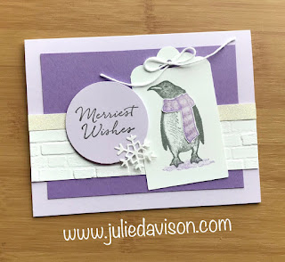 Stampin' Up! Playful Penguins Card ~ 2019 Holiday Catalog ~ www.juliedavison.com