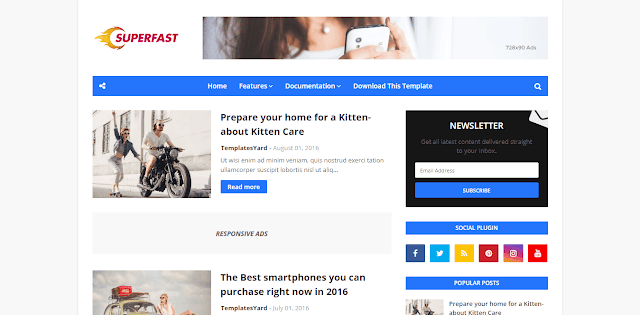 SuperFast - първокласна тема за Blogger