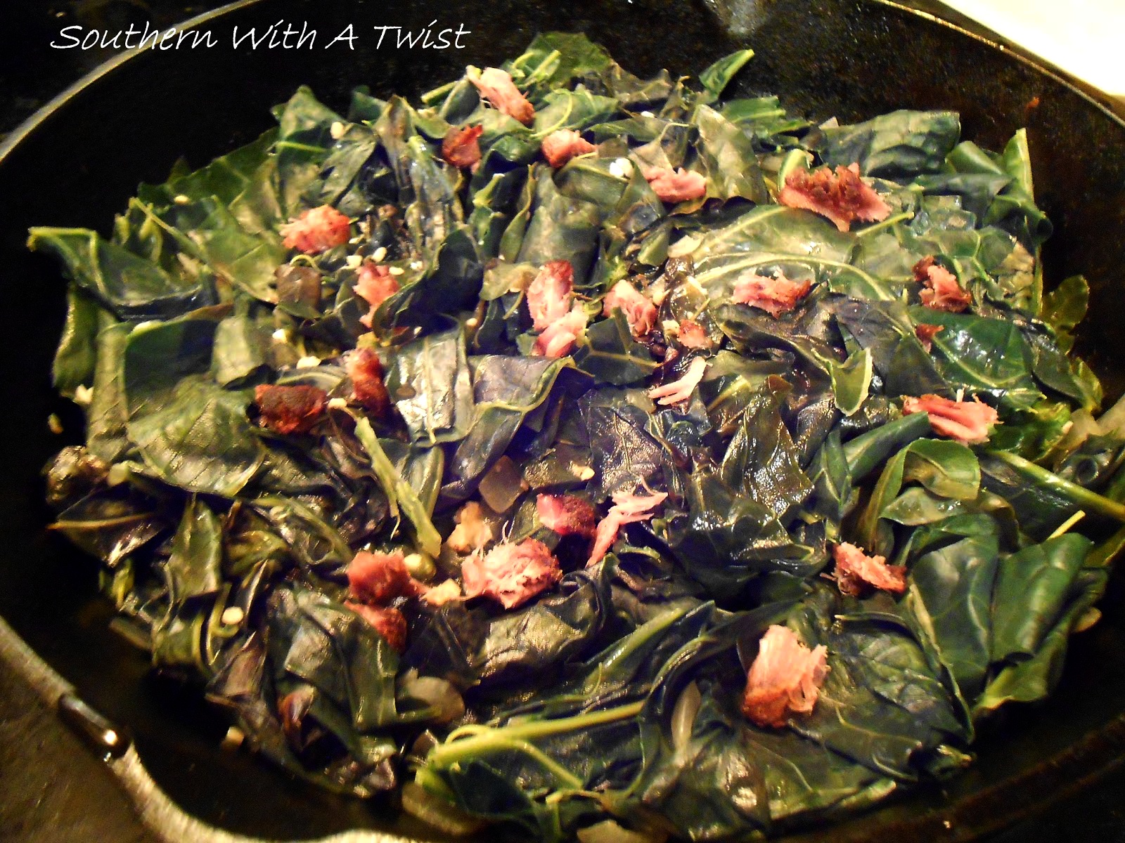 Southern With A Twist Southern Collard Greens and Ham Hock