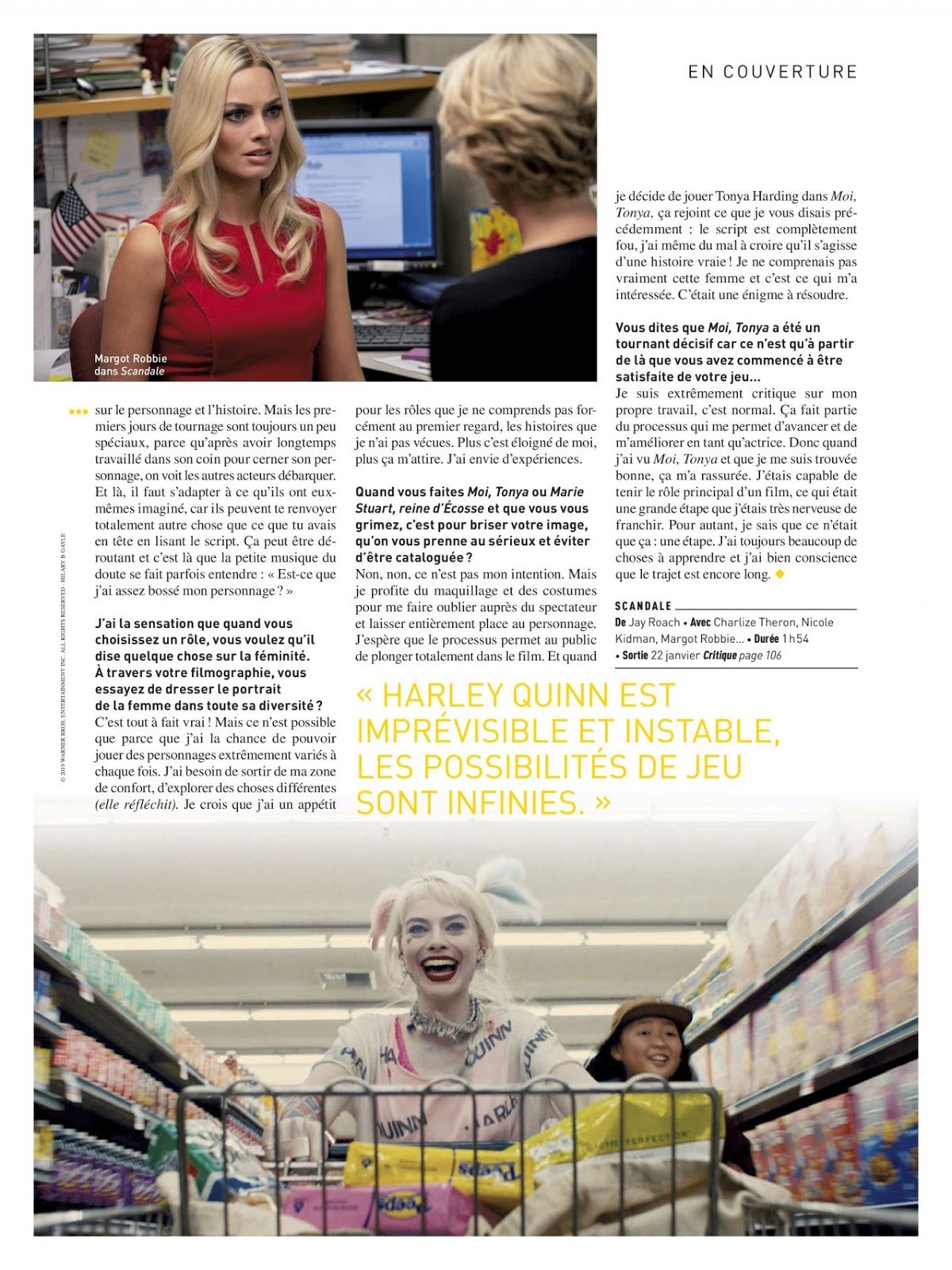 Margot Robbie – Premiere Magazine January 2020 Issue