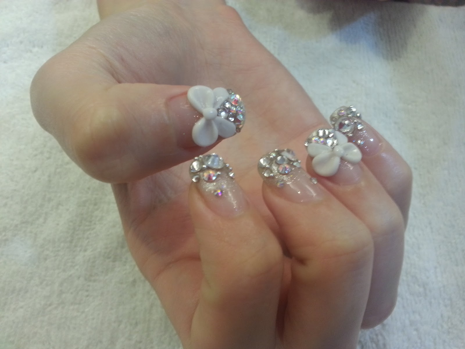 did my bff wedding nails she showed me a pic and i modified it