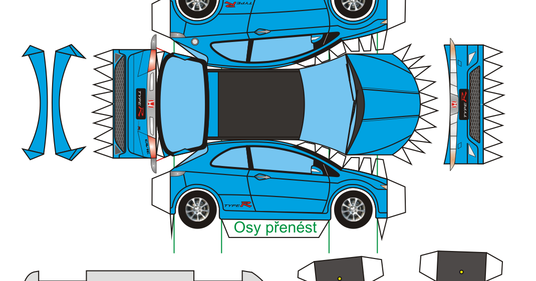 Papercraft Honda Civic Type R R3 Papercraftsparati To vrogue.co