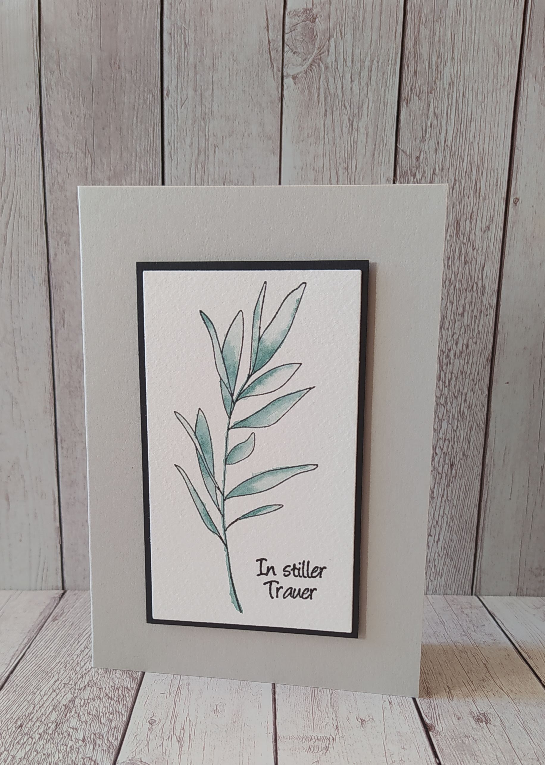 Ela est là Water colour sympathy cards