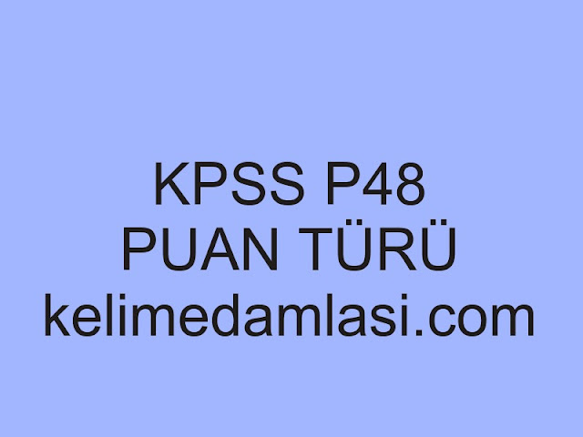 KPSS P48 PUAN TÜRÜ NASIL HESAPLANIR, NEDİR, HANGİ KURUMLAR ALIM YAPIYOR, GUY PUANI NEDİR, Guy hangi puan türü ile alıyor