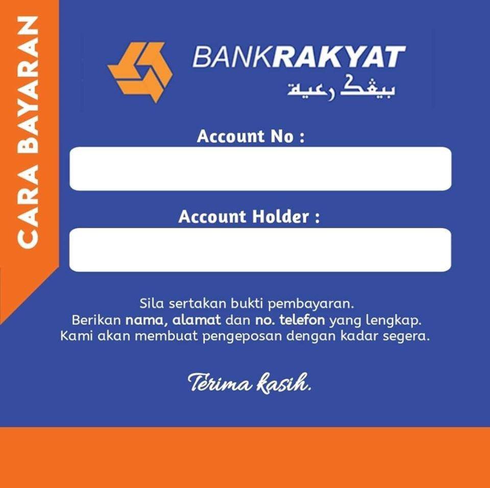 Template Akaun Bank Untuk Peniaga Online