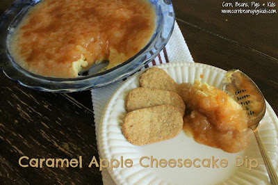 Caramel Apple Cheesecake Dip - easy, no-bake dessert #AppleWeek #sponsored