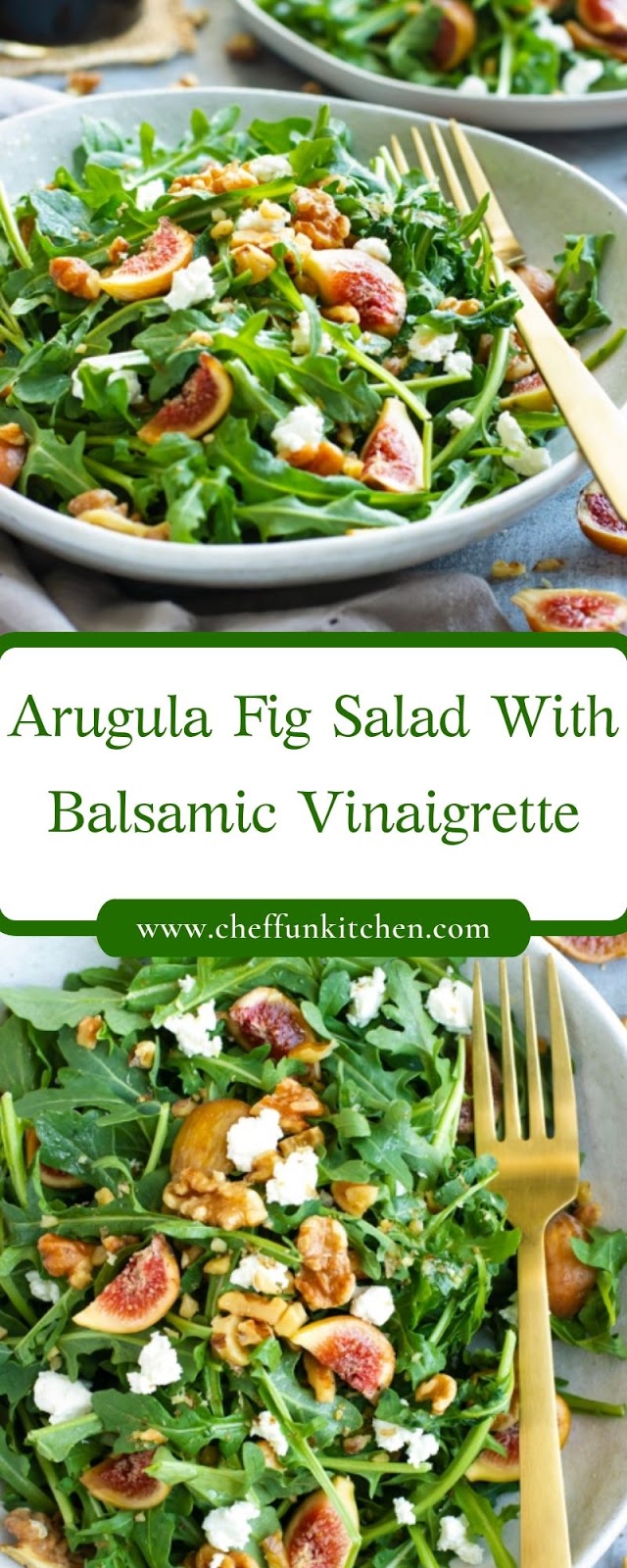 Arugula Fig Salad With Balsamic Vinaigrette Arugula Fig Salad With Balsamic Vinaigrette