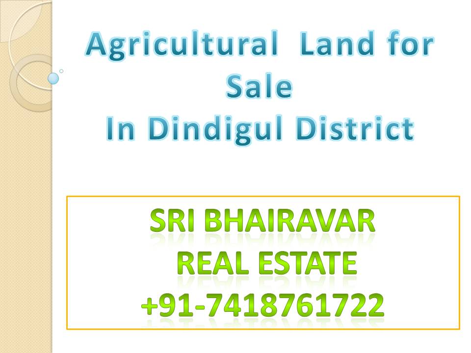 Agriculture Land for Sale in Dindigul District
