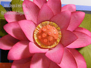 So to the paper crafting, This is a punch art lotus flower Ive been working . (lotus flower punch art close up)