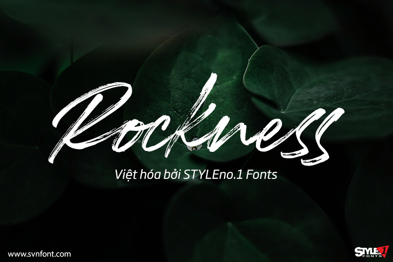 SVN-Rockness font - Kiểu chữ phong cách viết tay