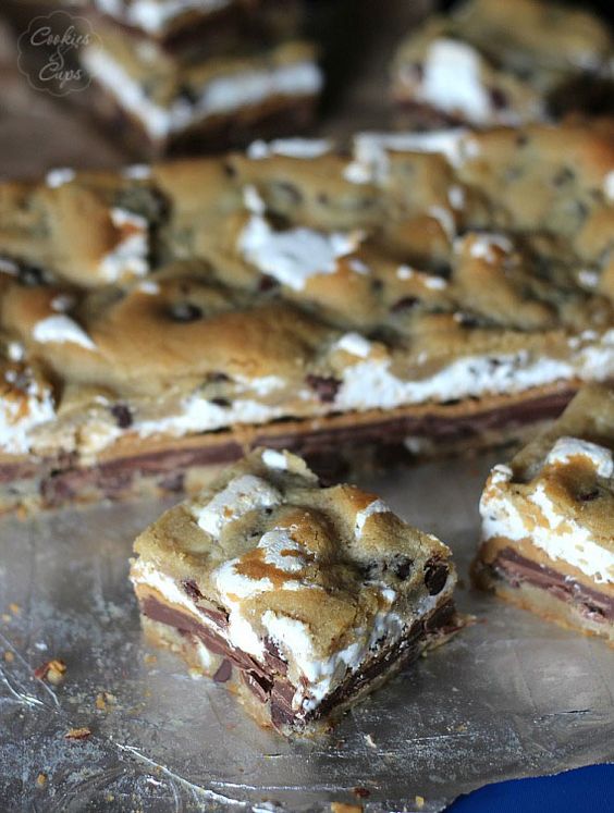 Chocolate Chip Cookie Peanut Butter S’mores Bars healthy dinner recipe