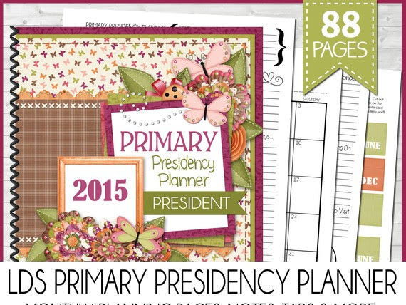 {NEW!!} 2015 Primary Presidency Planner