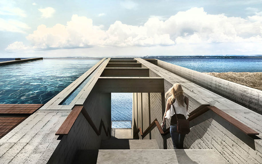 The idea of it being embedded in the cliff is that it won't interrupt the view of the sea. - This Alternative Housing Design Is Letting People LITERALLY Live On The Edge.