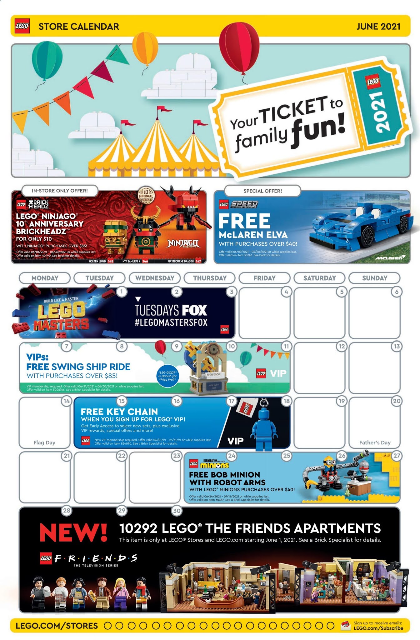 Brick Built Blogs Lego June 2021 Store Promotion Calendar