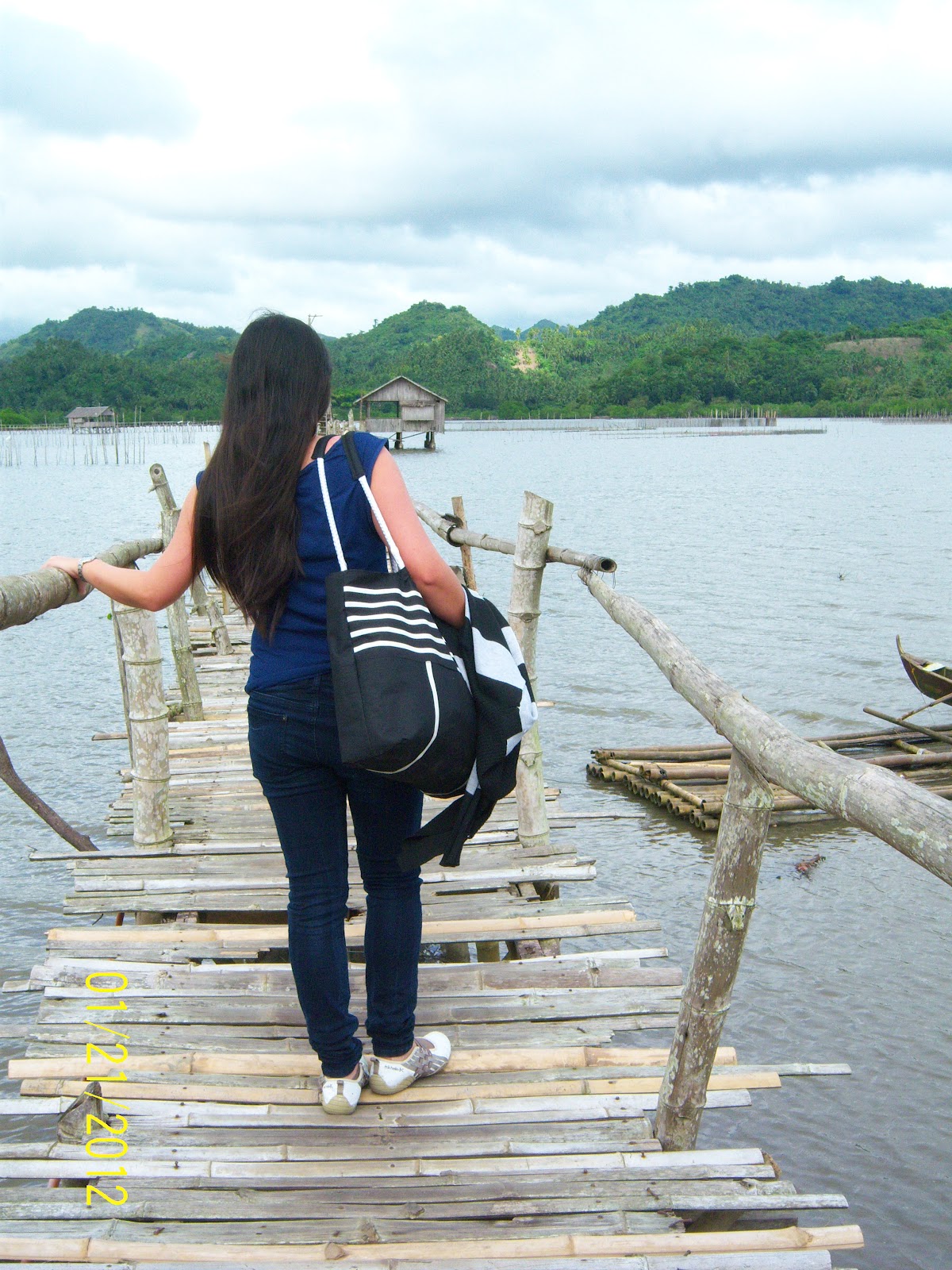 Thousand of places to Explore Masbate Philippines The Long Bamboo Bridge and Beach