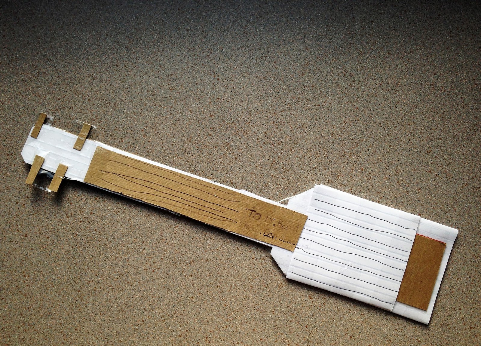 Music With Mr. Barrett Homemade Guitar!