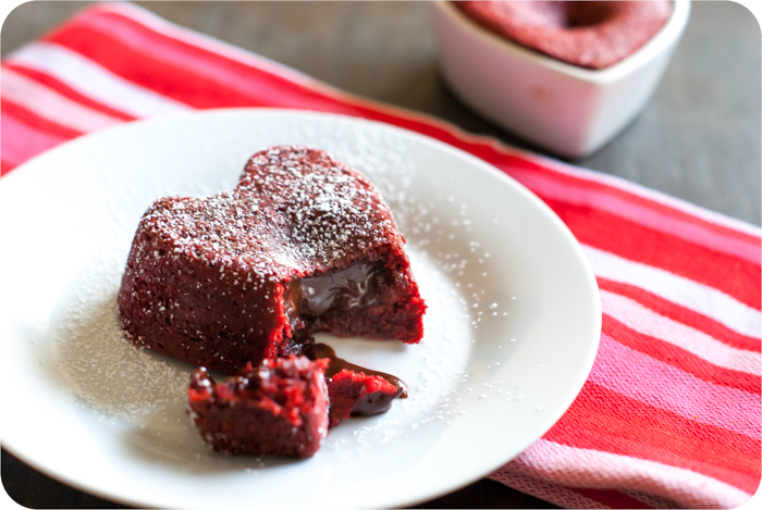 red velvet lava cakes