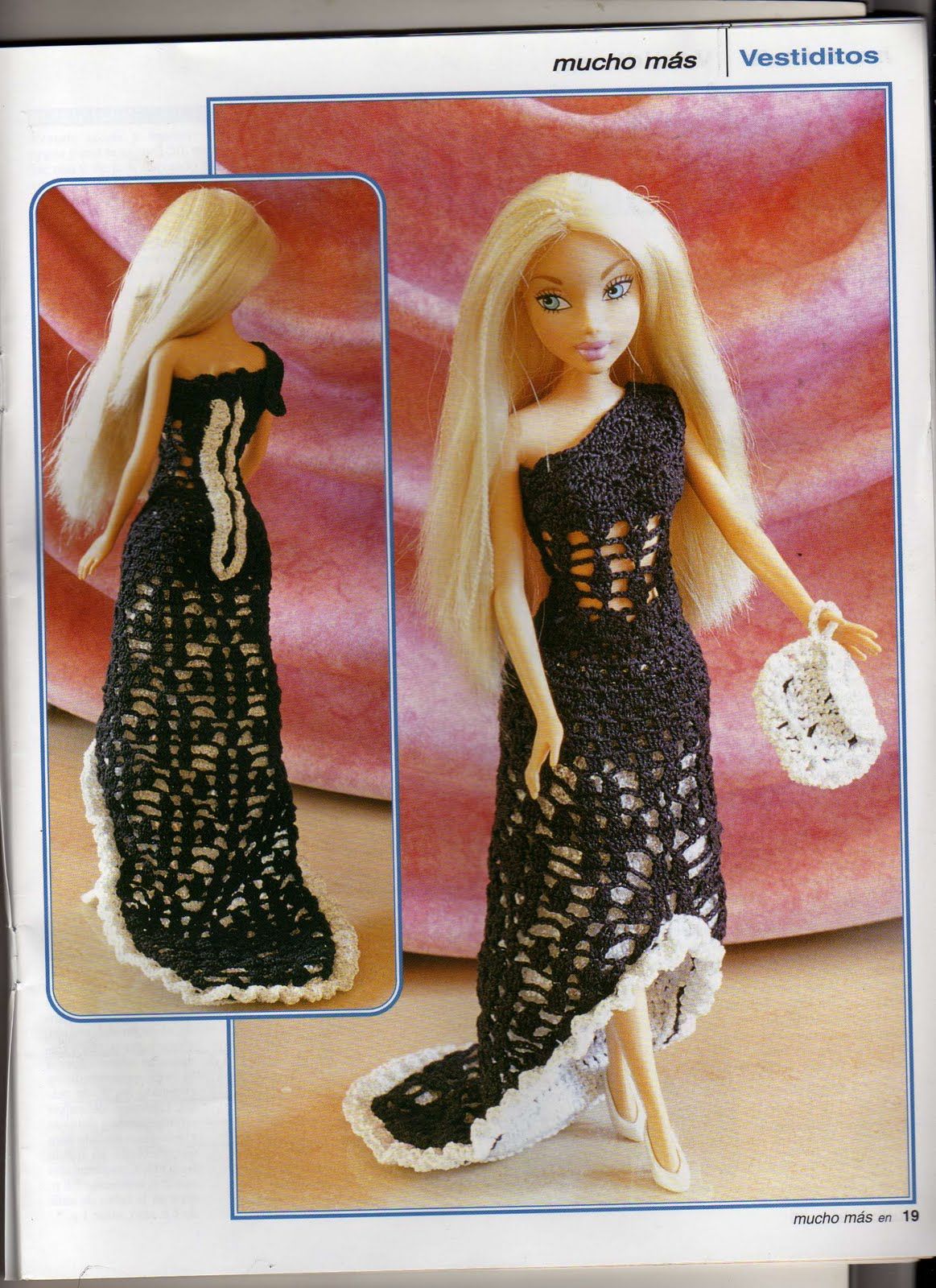 20 patrones de vestidos para Barbie