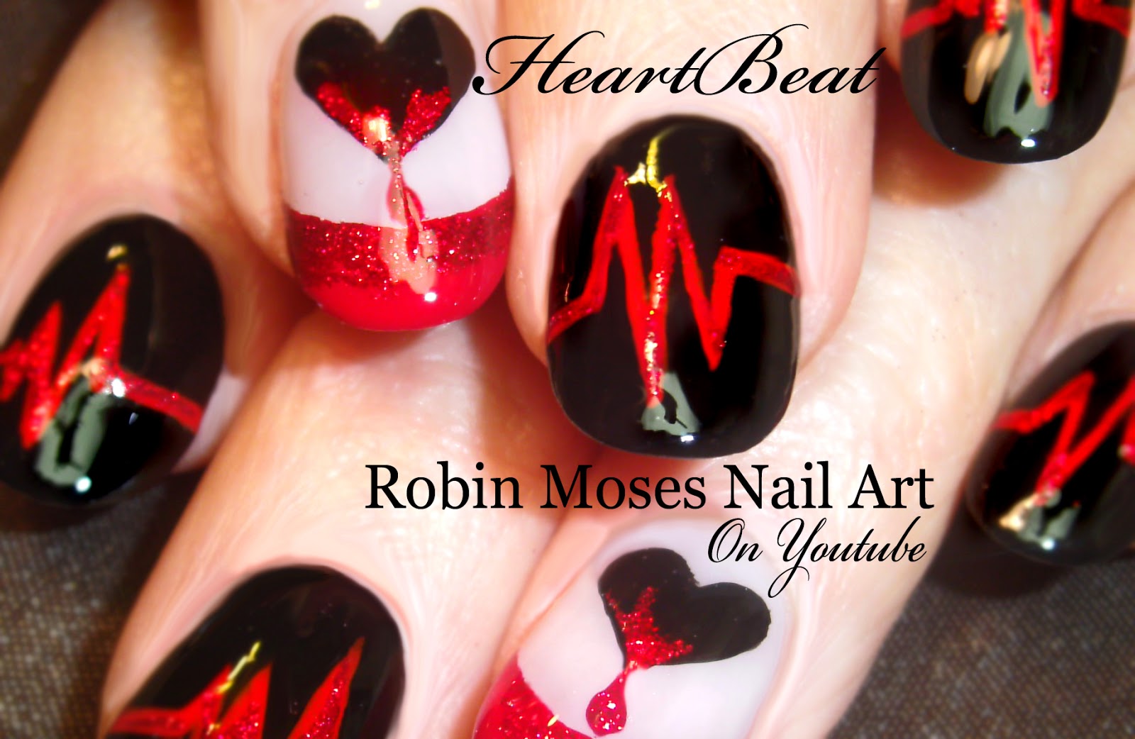 Nail Art by Robin Moses "cute valentine nails" "easy valentine nails