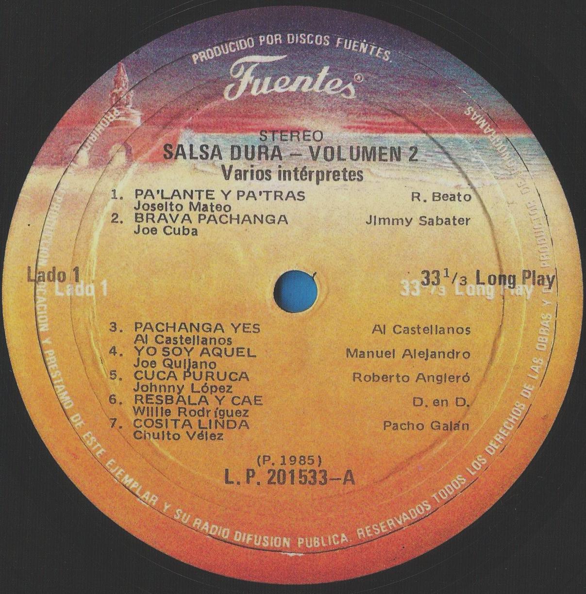 MELODIAS DE COLOMBIA Salsa Dura Vol 2 Varios Artistas (1985)