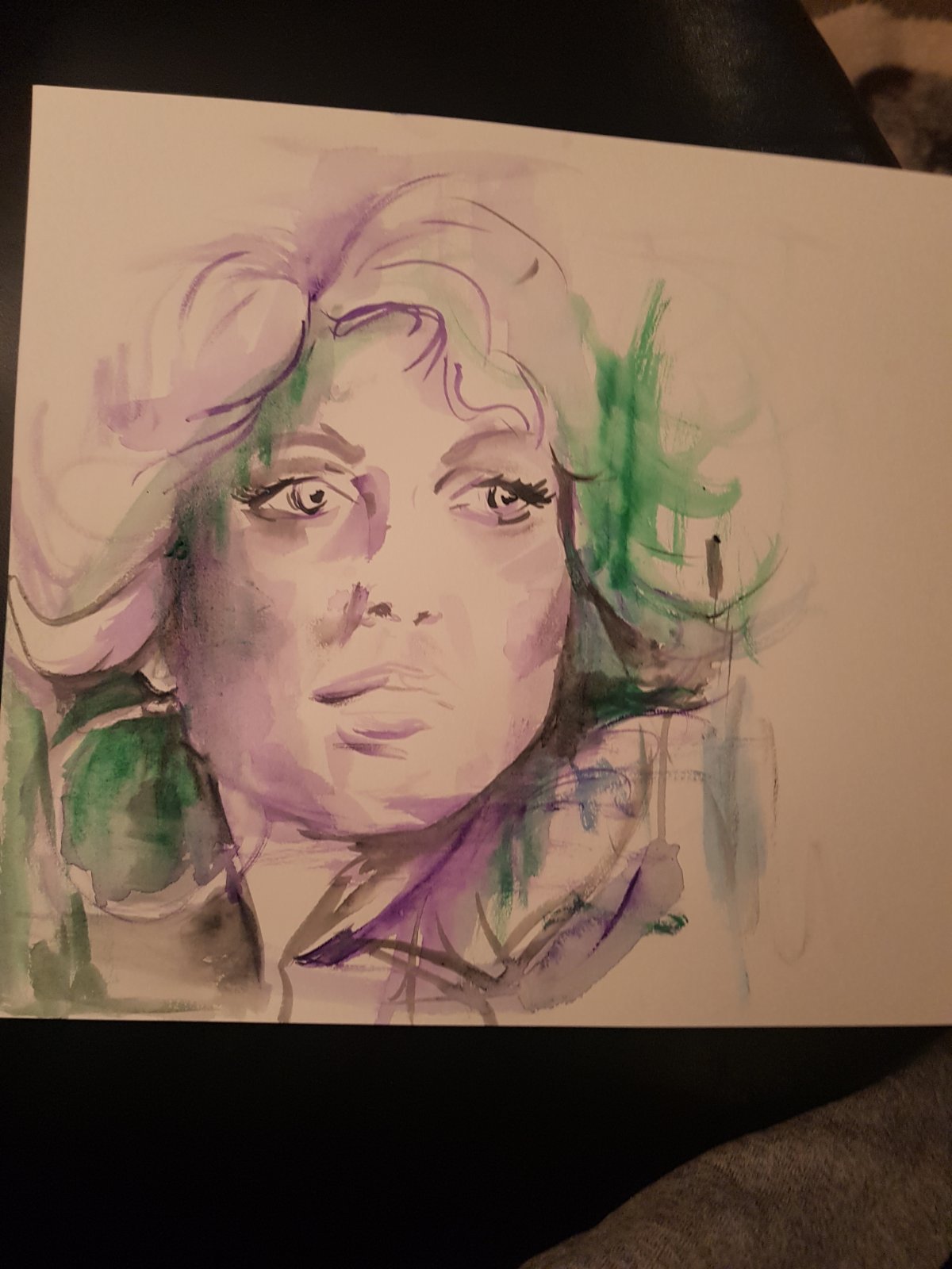 Whāea Rowena Visual Arts HHS Wet media works using water colour